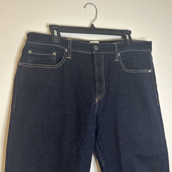 Flint and Tinder Straight Fit Jeans All American Stretch Denim Dark Wash - 34x32 - Picture 2 of 12